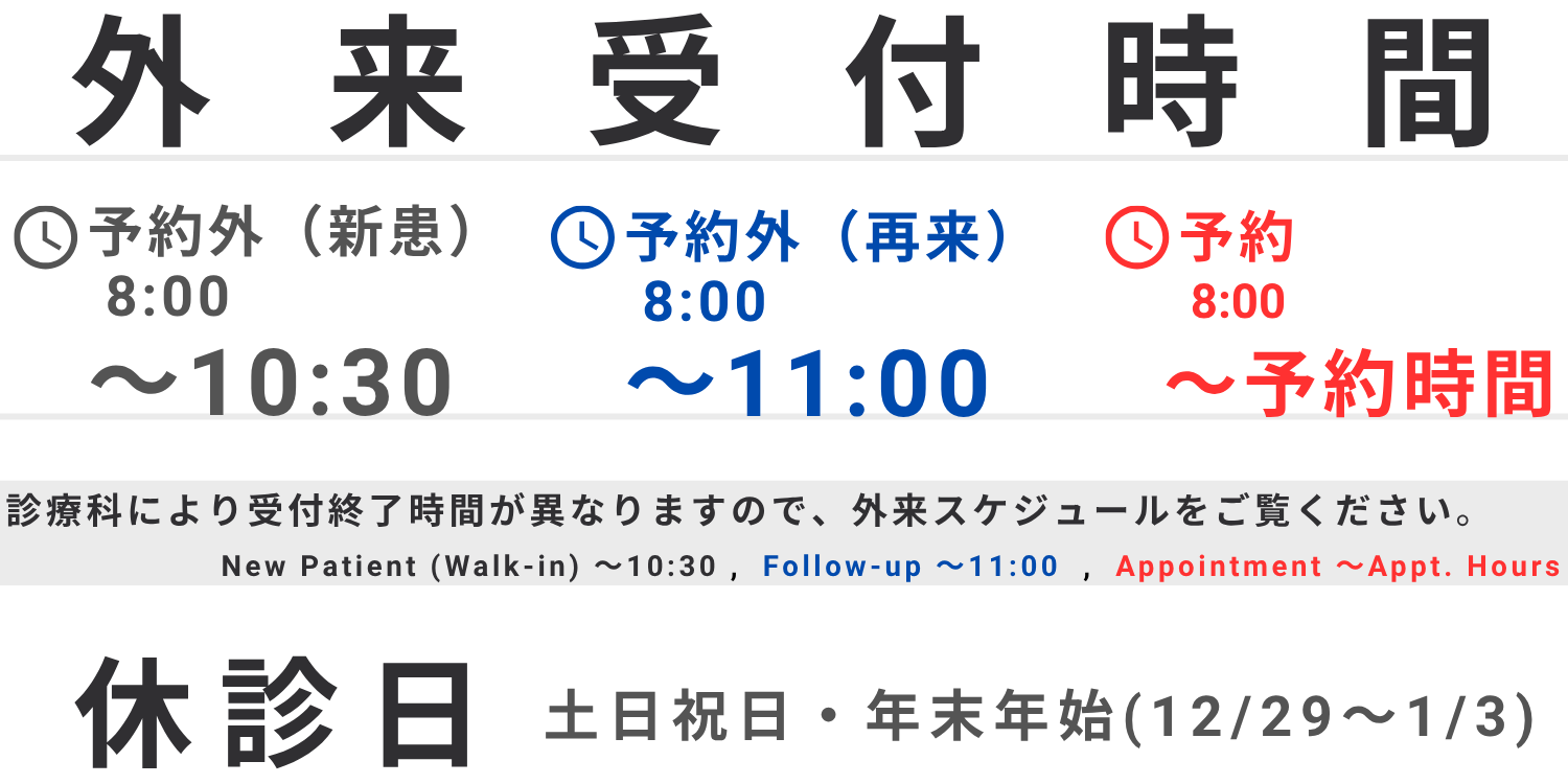 外来受付時間